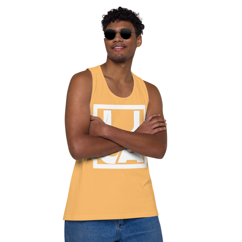 Lion Of Judah Apparel White new logo Men’s Premium Tank Top