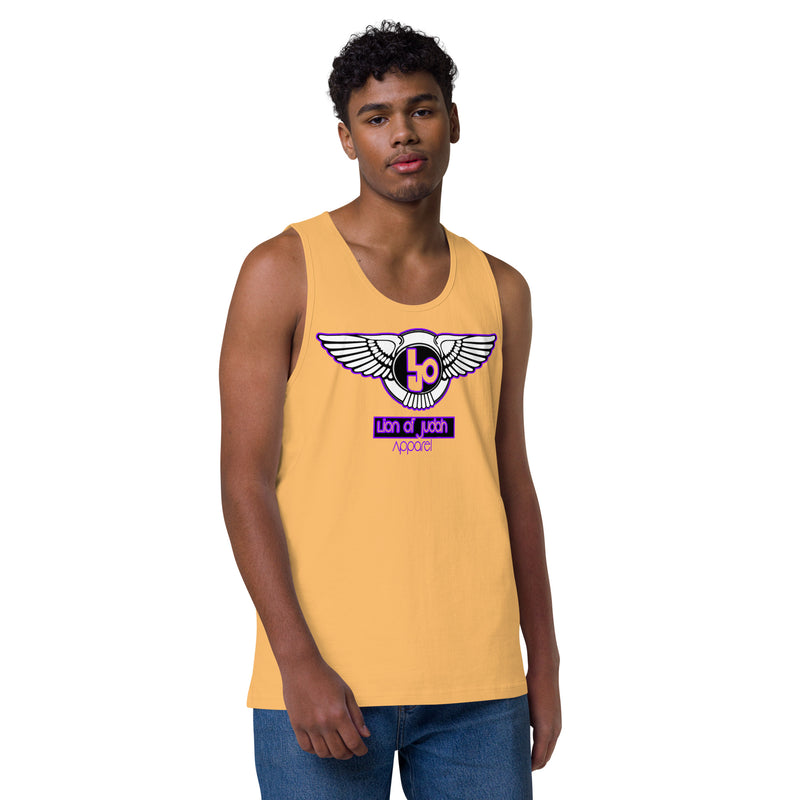 Lion Of Judah Purple Design logo Men’s premium tank top