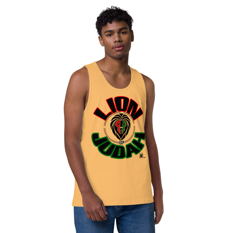 Lion Of Judah Design Men’s premium tank top