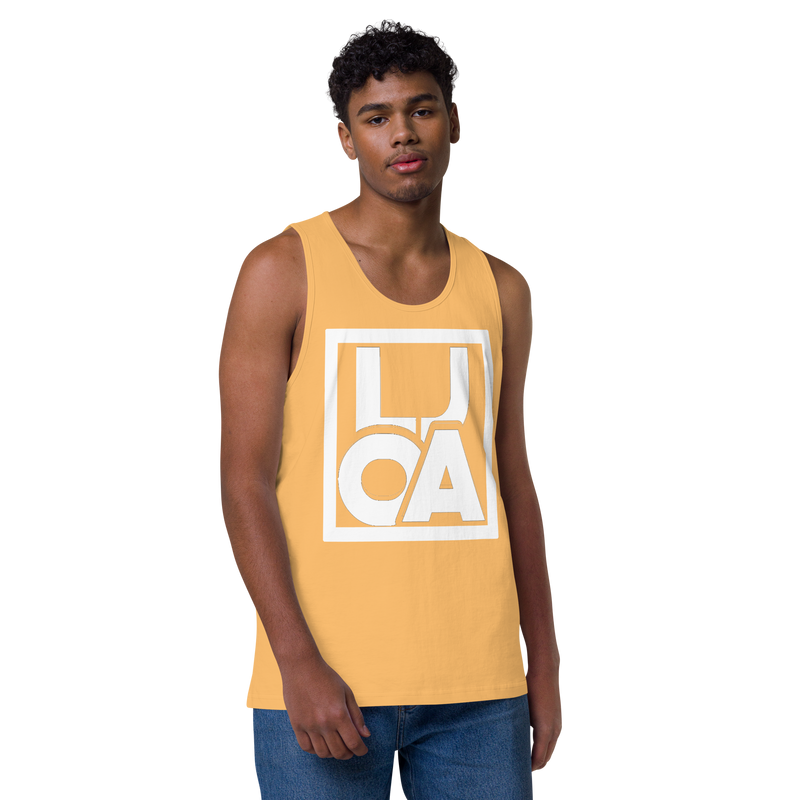 Lion Of Judah Apparel White new logo Men’s Premium Tank Top