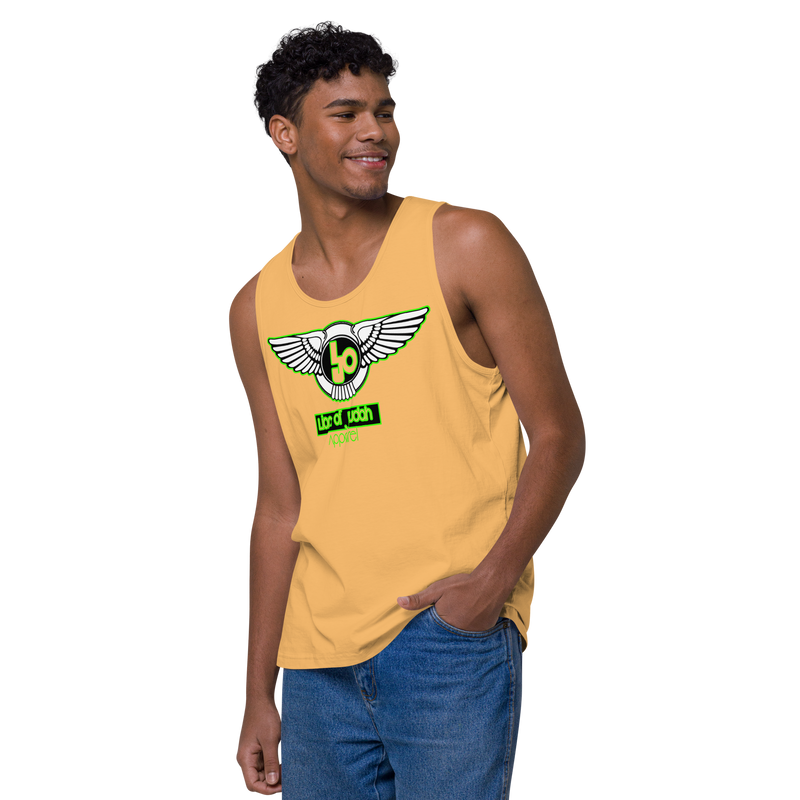 Lion Of Judah Green Design logo Men’s premium tank top