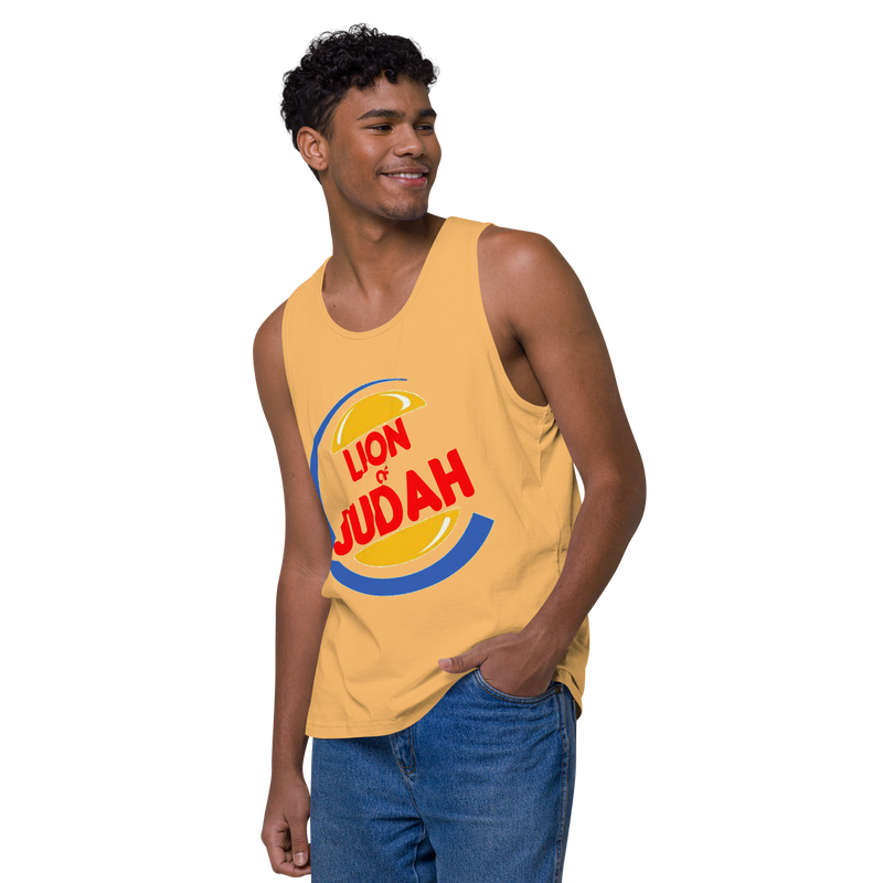 Lion Of Judah (BK) Burger King Spinoff Design Men’s premium tank top