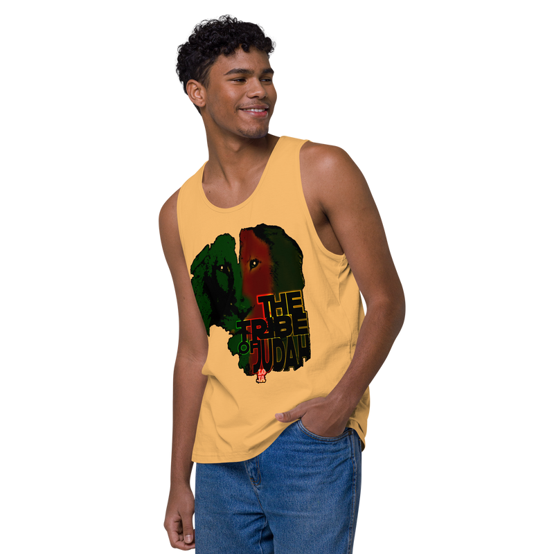 Tribe Of Judah Lion Design Men’s premium tank top