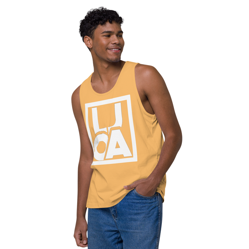 Lion Of Judah Apparel White new logo Men’s Premium Tank Top