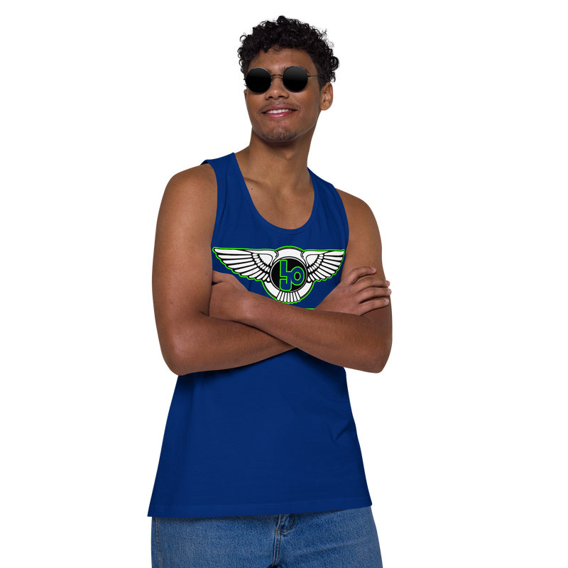 Lion Of Judah Green Design logo Men’s premium tank top