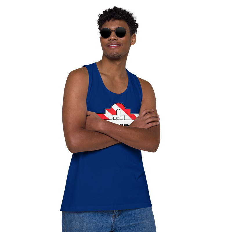 Lion Of Judah Friday Wordplay Spinoff Design Men’s premium tank top