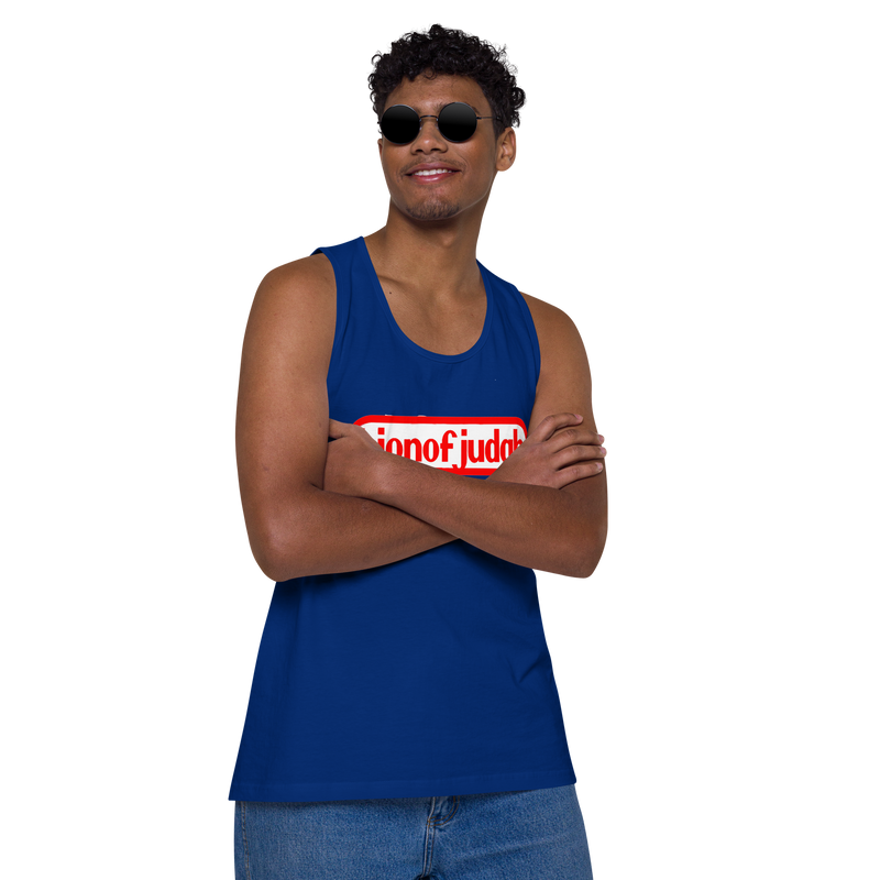 Lion Of Judah Nintendo WordPlay Spinoff Design Men’s premium tank top