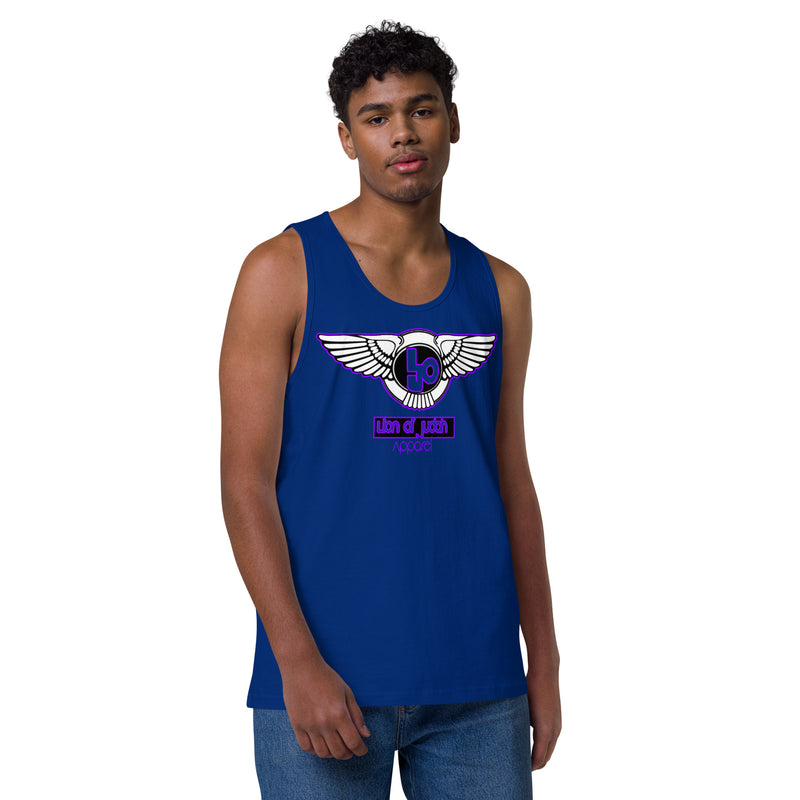 Lion Of Judah Purple Design logo Men’s premium tank top