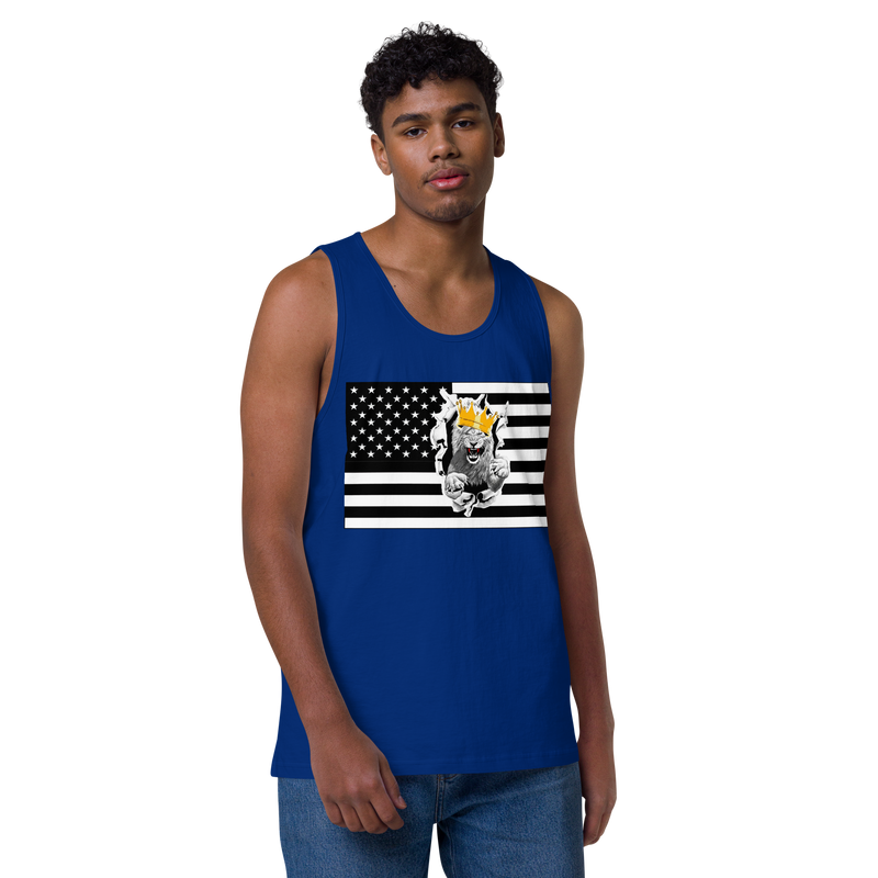 Lion Of Judah Flag Design Men’s premium tank top