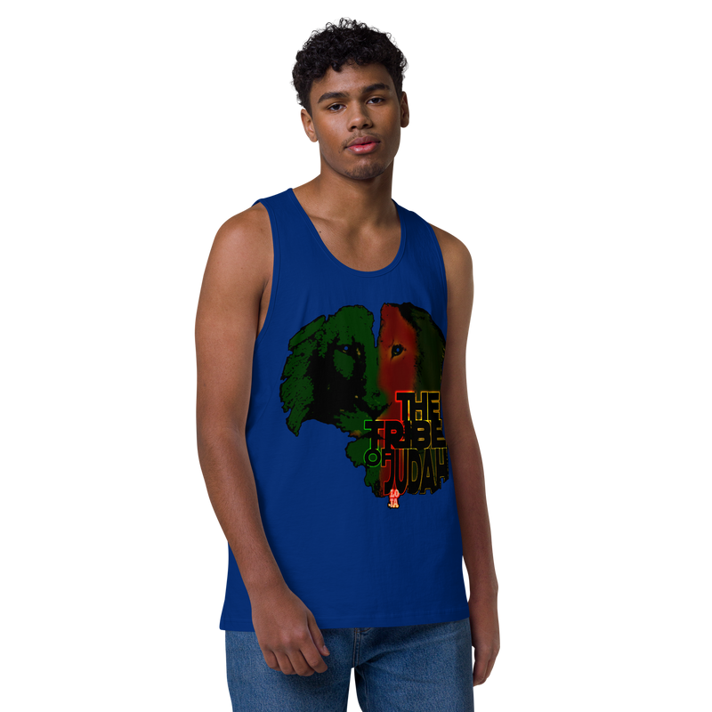 Tribe Of Judah Lion Design Men’s premium tank top