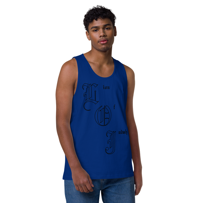 Lion Of Judah letters Design Men’s premium tank top