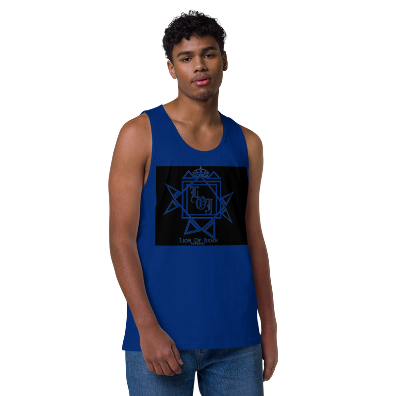 Lion Of Judah Design Men’s premium tank top