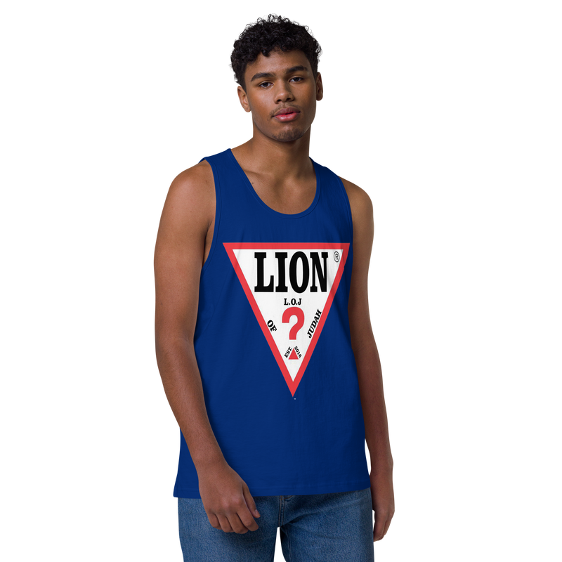 Lion Of Judah Spinoff Of Guess Design Men’s premium tank top
