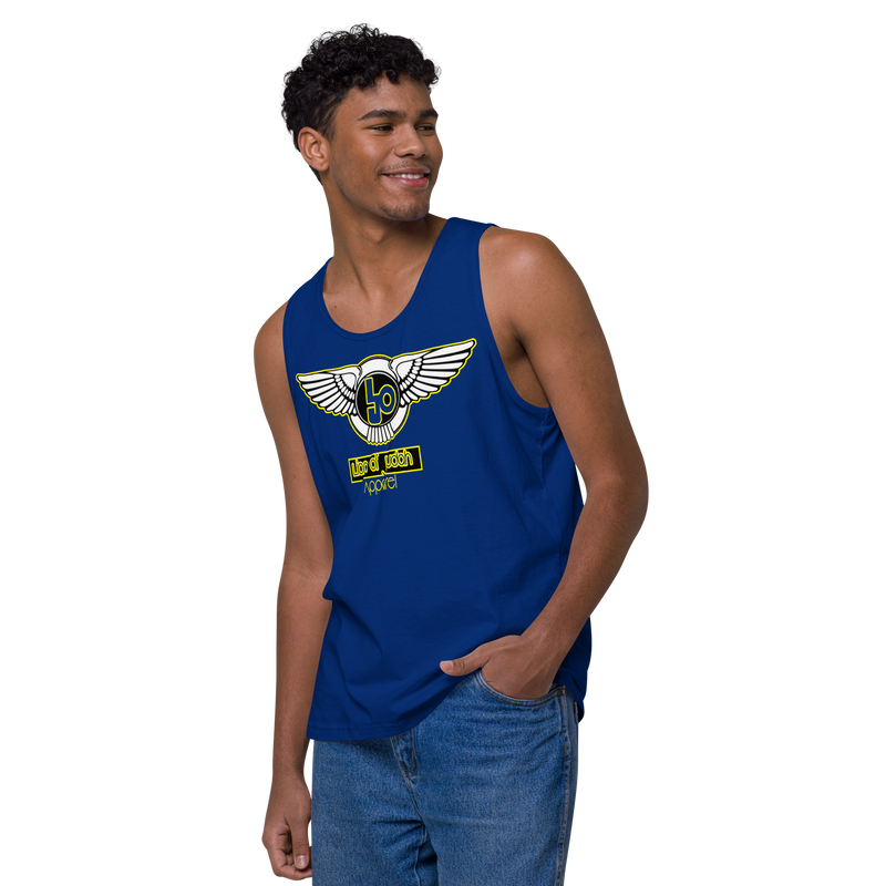 Lion Of Judah Yellow Design logo Men’s premium tank top