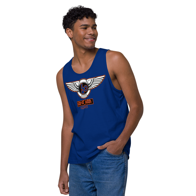 Lion Of Judah Orange Design logo Men’s premium tank top