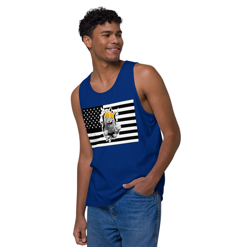 Lion Of Judah Flag Design Men’s premium tank top