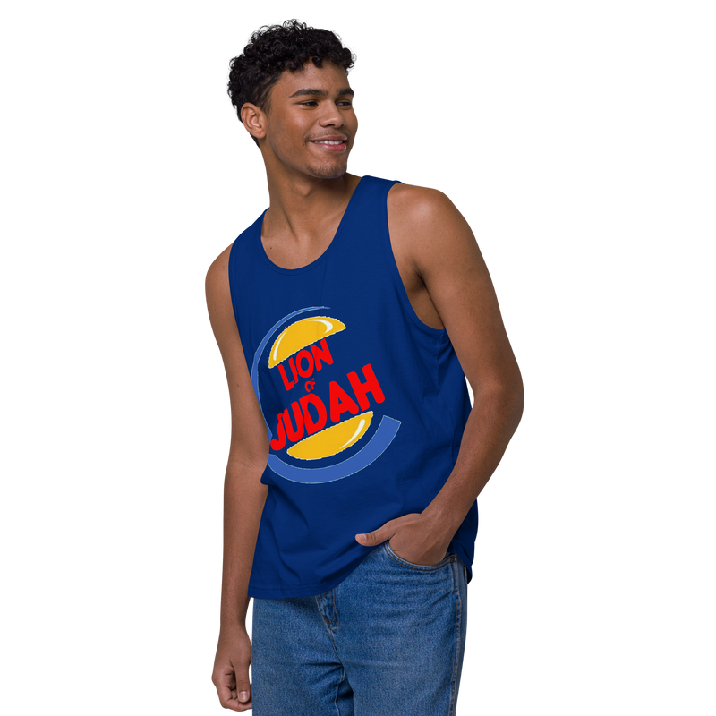 Lion Of Judah (BK) Burger King Spinoff Design Men’s premium tank top