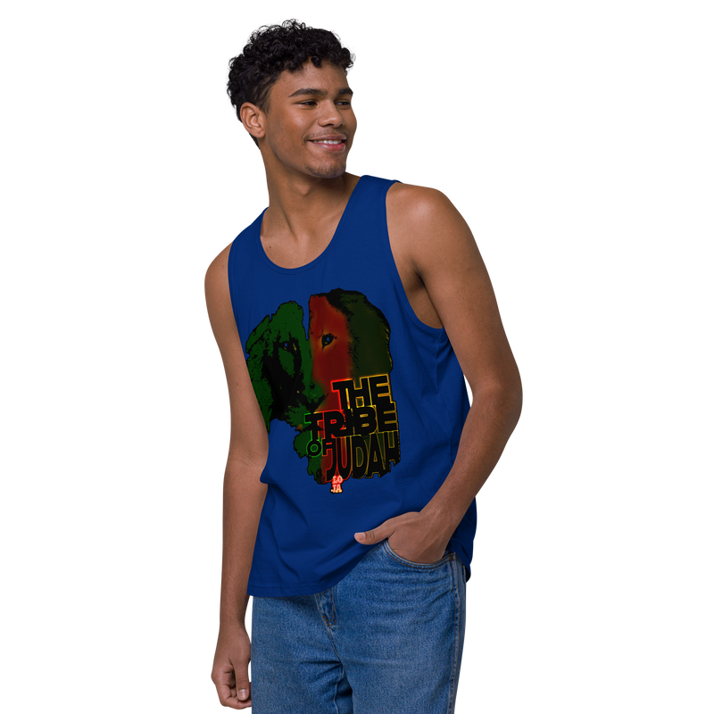 Tribe Of Judah Lion Design Men’s premium tank top