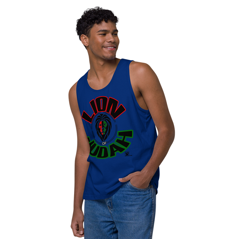 Lion Of Judah Design Men’s premium tank top