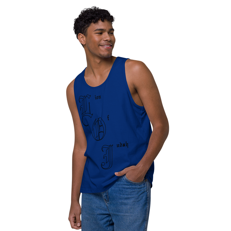 Lion Of Judah letters Design Men’s premium tank top