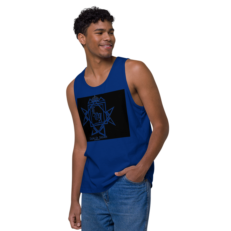 Lion Of Judah Design Men’s premium tank top