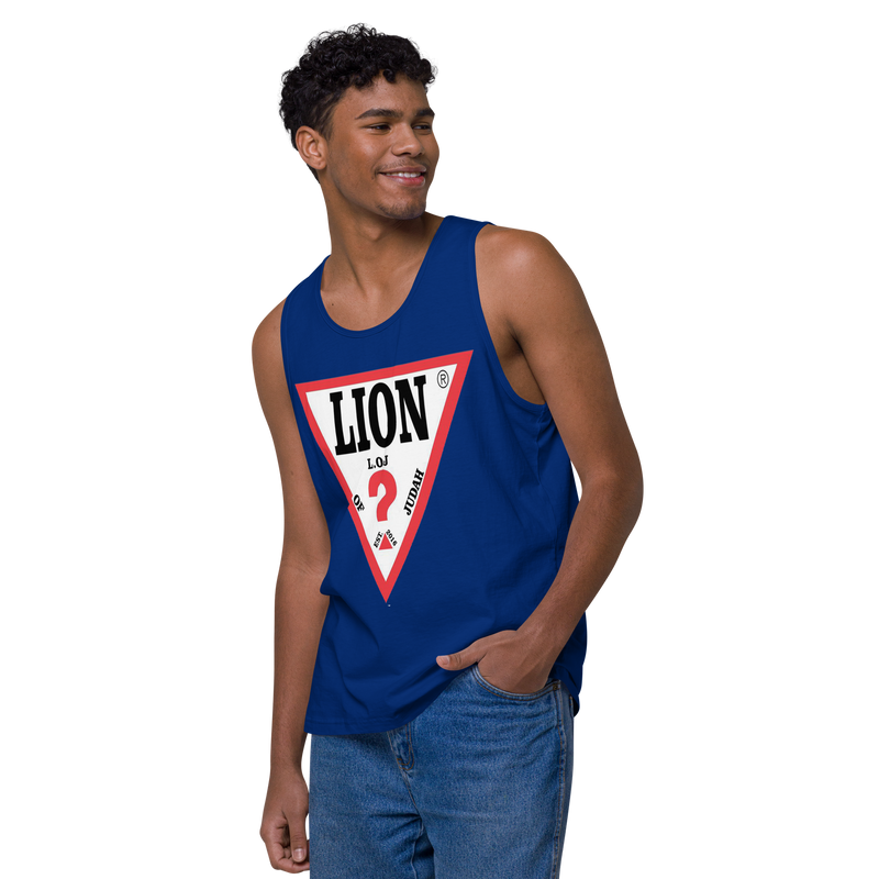 Lion Of Judah Spinoff Of Guess Design Men’s premium tank top