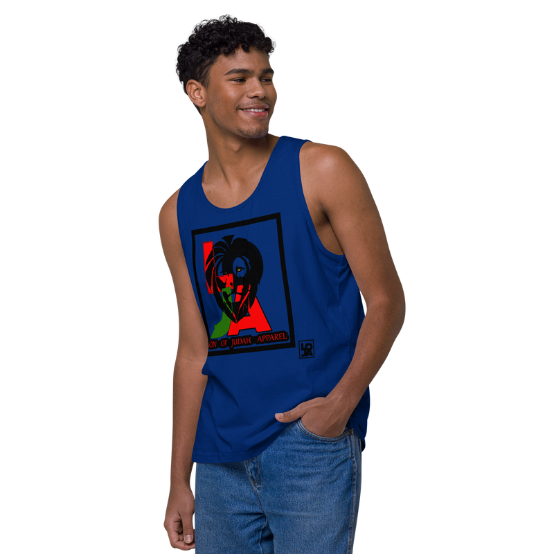 Lion Of Judah (L.O.J.A) Design Men’s Premium Tank Top