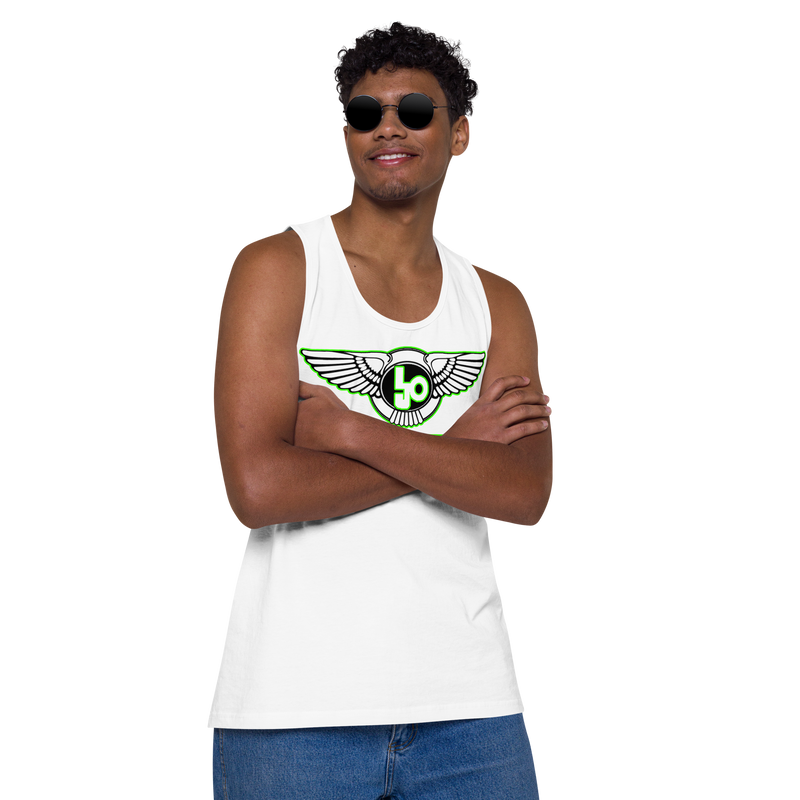 Lion Of Judah Green Design logo Men’s premium tank top