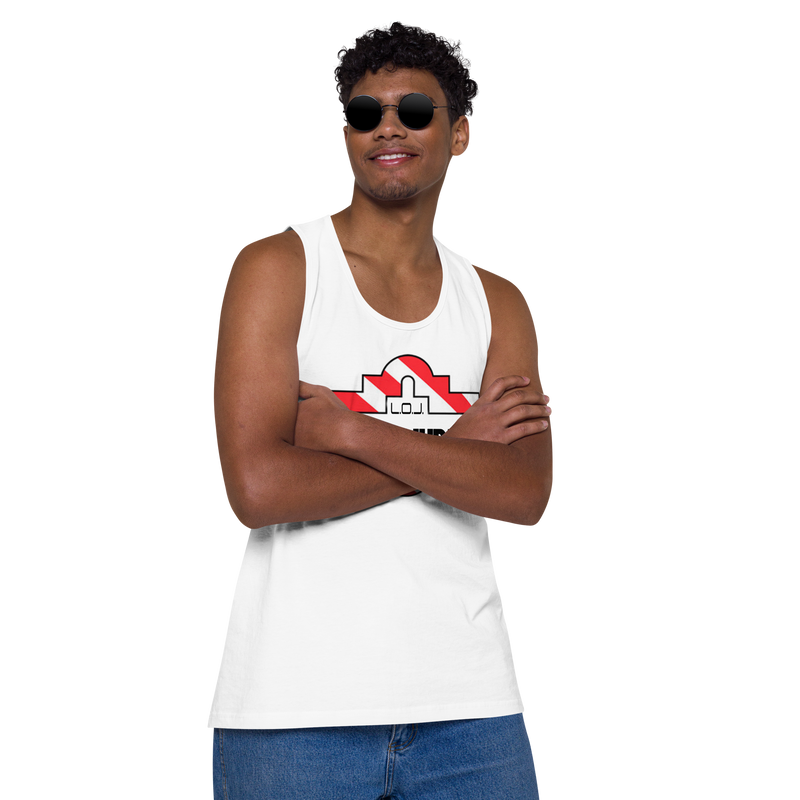 Lion Of Judah Friday Wordplay Spinoff Design Men’s premium tank top