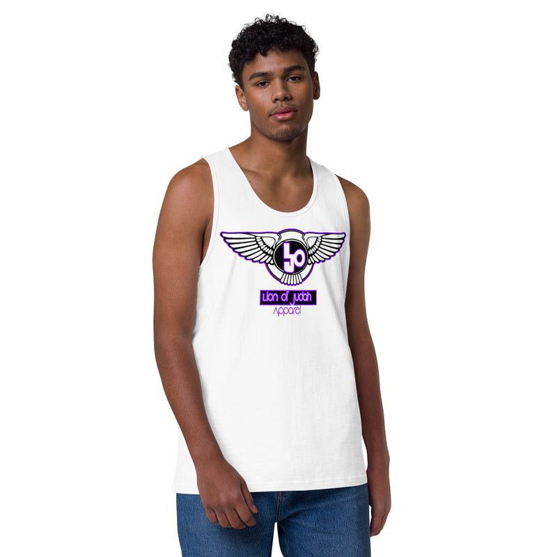 Lion Of Judah Purple Design logo Men’s premium tank top