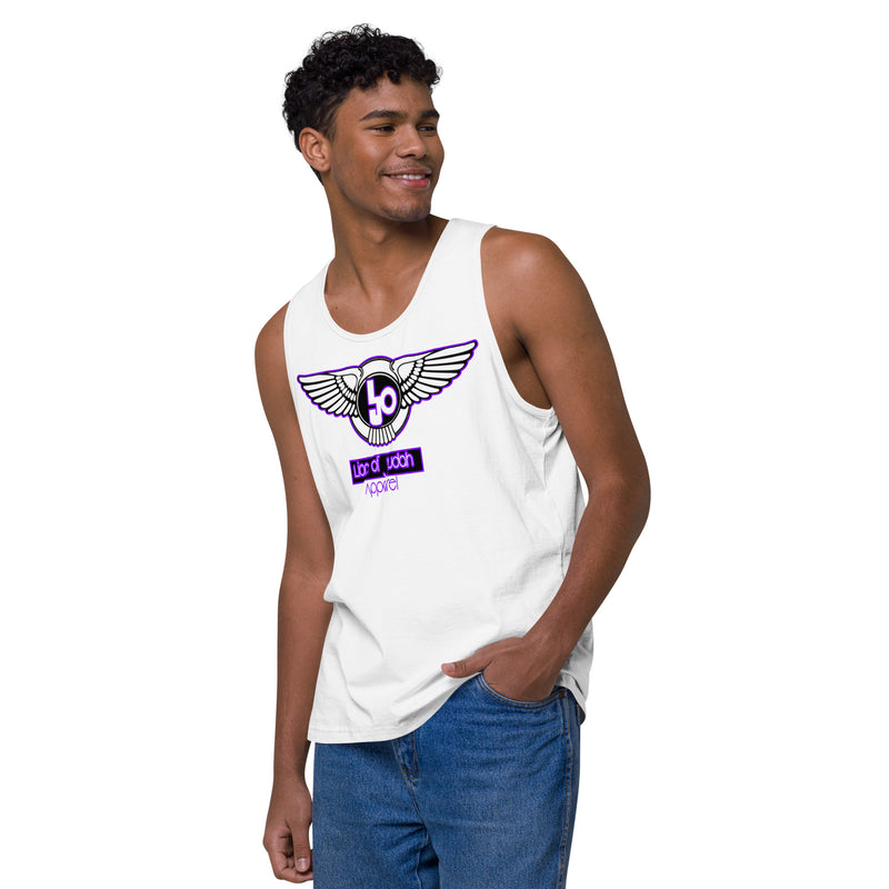 Lion Of Judah Purple Design logo Men’s premium tank top