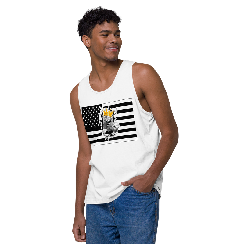 Lion Of Judah Flag Design Men’s premium tank top