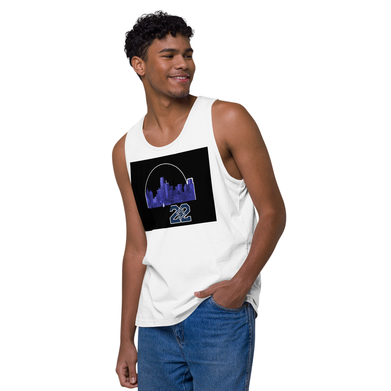 Dallas Texas Skyline Design Men’s premium tank top