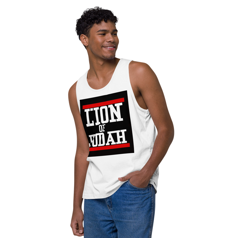 Lion of Judah logo Design Men’s premium tank top