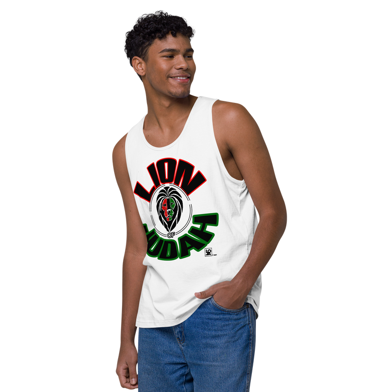 Lion Of Judah Design Men’s premium tank top