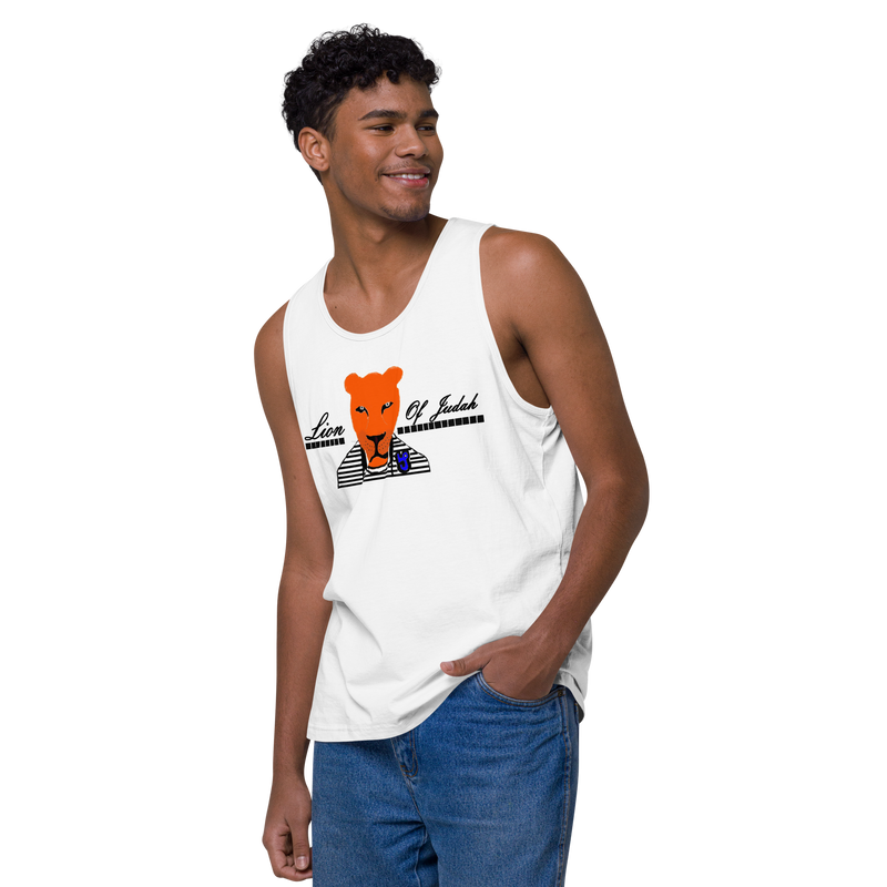 Lion Of Judah Men’s premium tank top