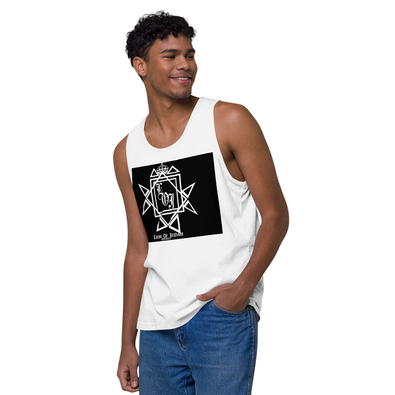 Lion Of Judah Design Men’s premium tank top