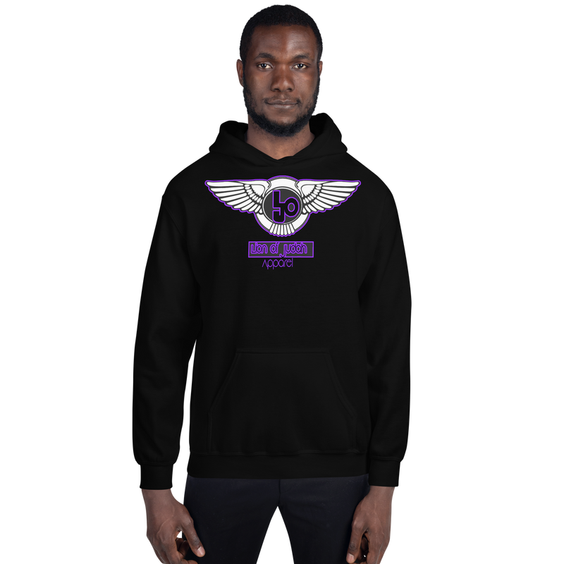 Lion Of Judah Wingz Purple logo Unisex Hoodie