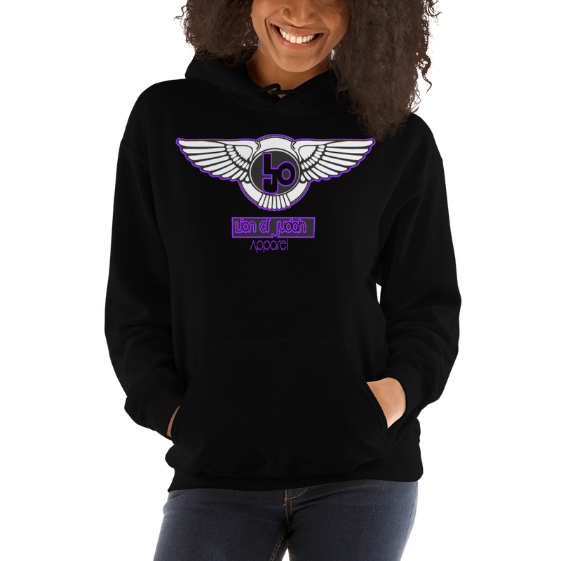 Lion Of Judah Wingz Purple logo Unisex Hoodie