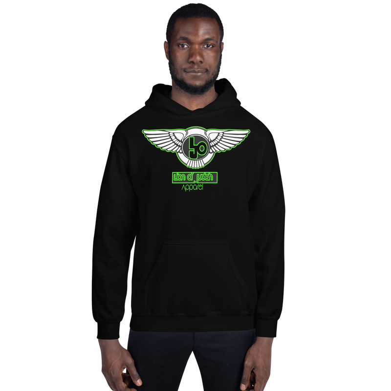 Lion Of Judah Wingz Green logo Unisex Hoodie