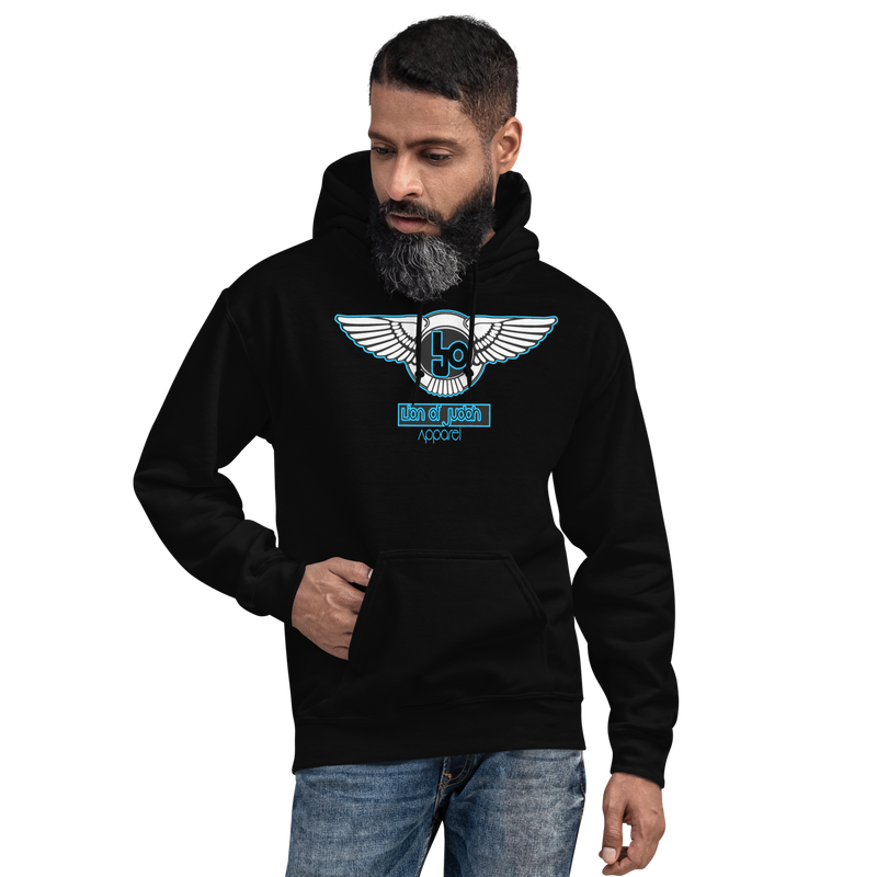 Lion Of Judah Baby Blue logo Unisex Hoodie