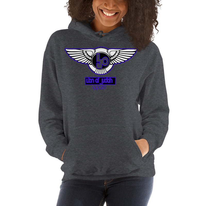 Lion Of Judah Wingz Blue logo Unisex Hoodie