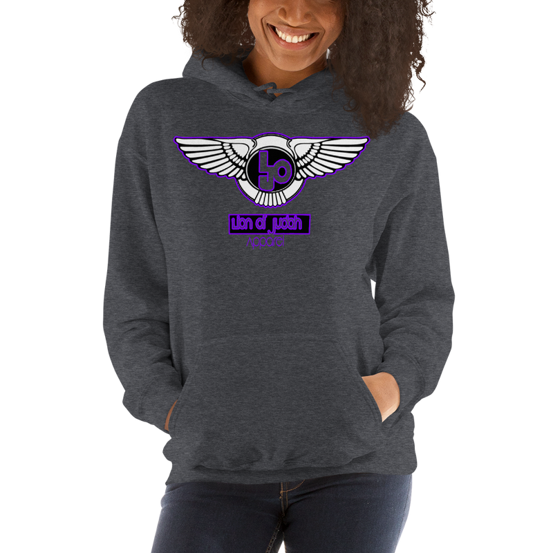 Lion Of Judah Wingz Purple logo Unisex Hoodie