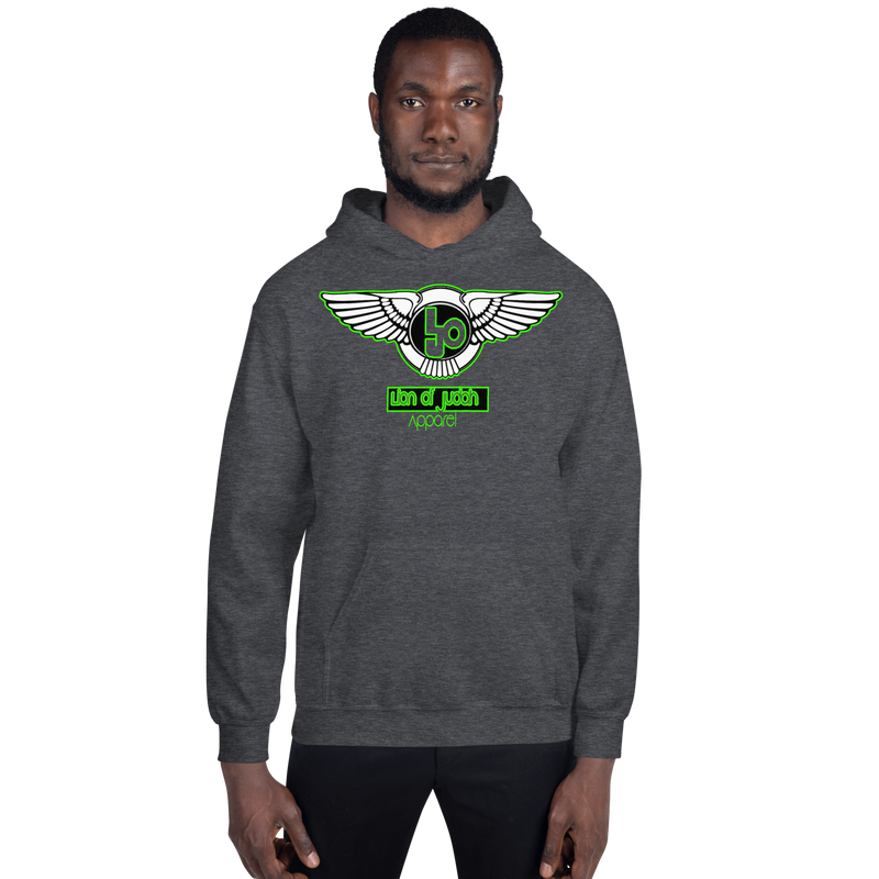 Lion Of Judah Wingz Green logo Unisex Hoodie