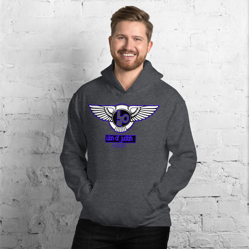 Lion Of Judah Wingz Blue logo Unisex Hoodie