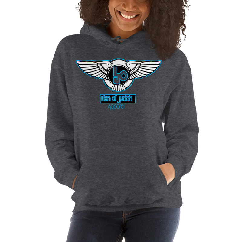 Lion Of Judah Baby Blue logo Unisex Hoodie