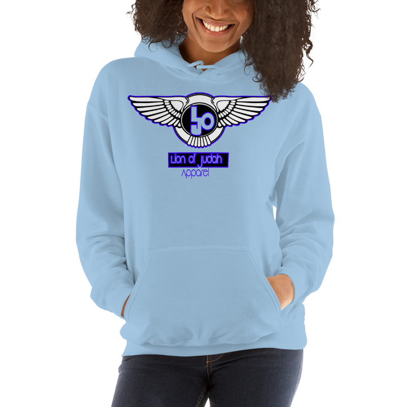 Lion Of Judah Wingz Blue logo Unisex Hoodie