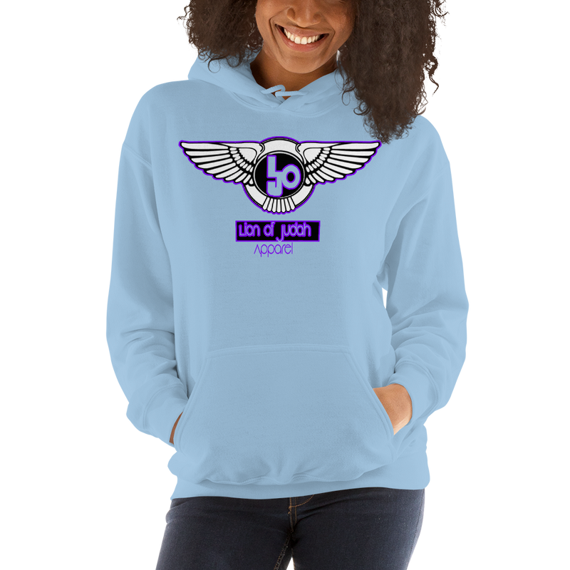 Lion Of Judah Wingz Purple logo Unisex Hoodie