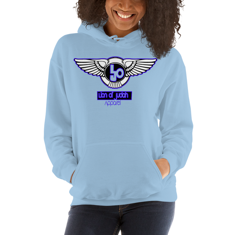 Lion Of Judah Wingz Blue logo Unisex Hoodie