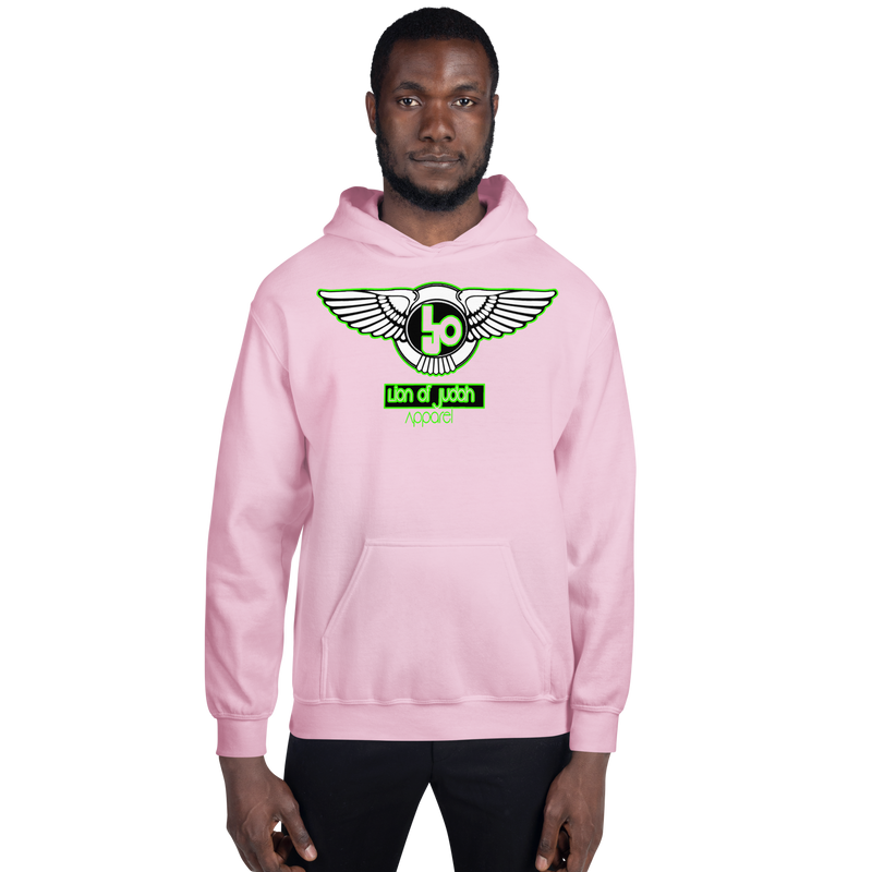 Lion Of Judah Wingz Green logo Unisex Hoodie